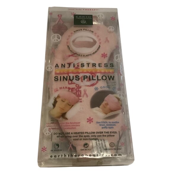 Earth Therapeutics Anti-Stress Warm or Cool Sinus Pillow Adjustable Head Strap - Picture 1 of 8